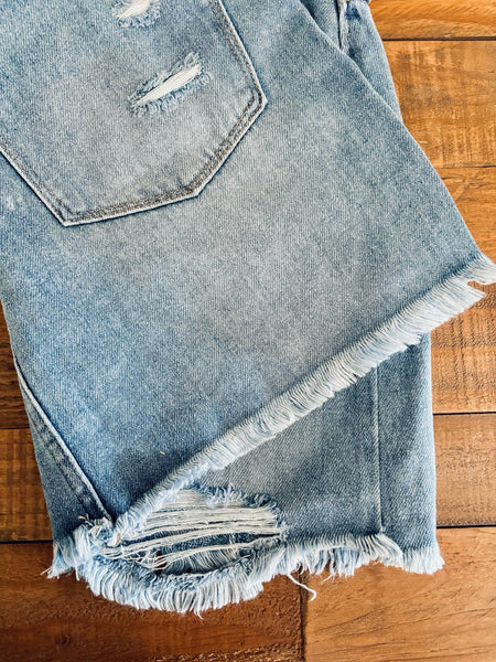 Jude Distressed Denim Skirt