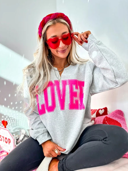 PREORDER Lover Split Neckline Sweatshirt