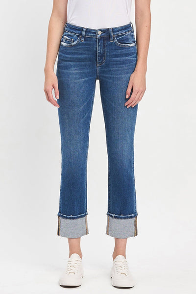 Happi Cuffed Slim Straight Jeans - SIZE 28