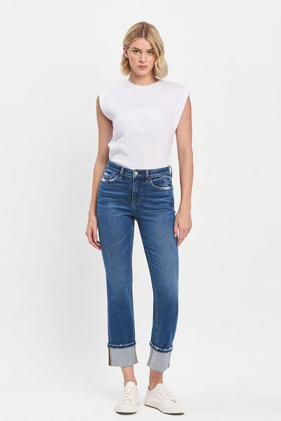 Happi Cuffed Slim Straight Jeans - SIZE 28