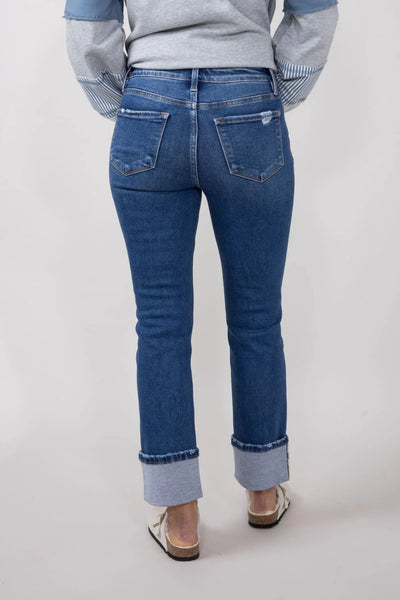 Happi Cuffed Slim Straight Jeans - SIZE 28