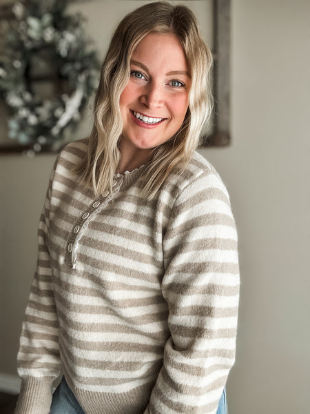 Pruitt Stripe Henley Sweater