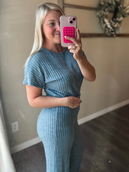 Tove Ribbed Jumpsuit - SIZE MEDIUM