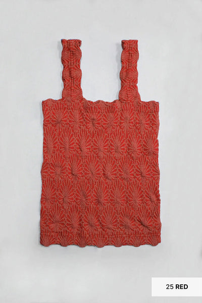Dovie Textured Tank - Red