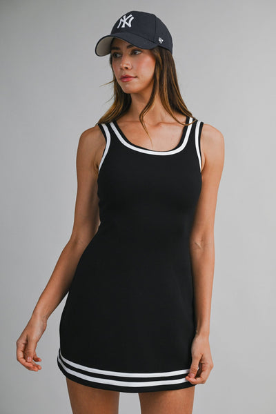 Fairway Social Skort Dress - Black