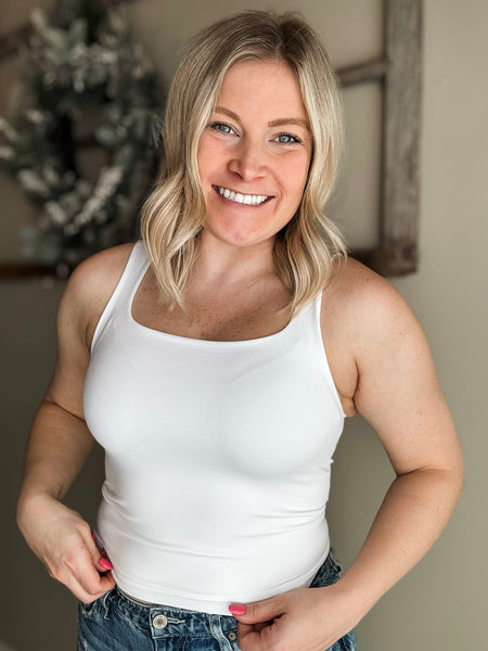 Ensley Double Layered  Tank - White