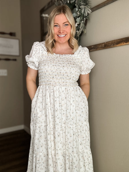 Blythe Dainty Floral Maxi Dress - SIZE MEDIUM
