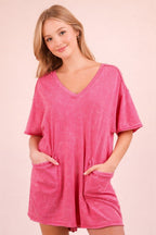 Sunshine State Mineral Wash Romper - Pink