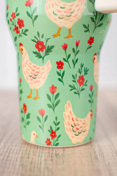 Chicken 40 Oz. Tumbler - Floral