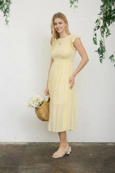 Analise Midi Dress - Yellow