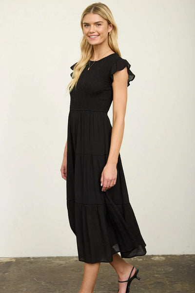 Analise Midi Dress - Black