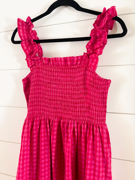 PREORDER Zinnia Gingham Maxi Dress