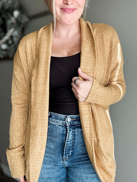 Tia Texture Ribbed Cardigan