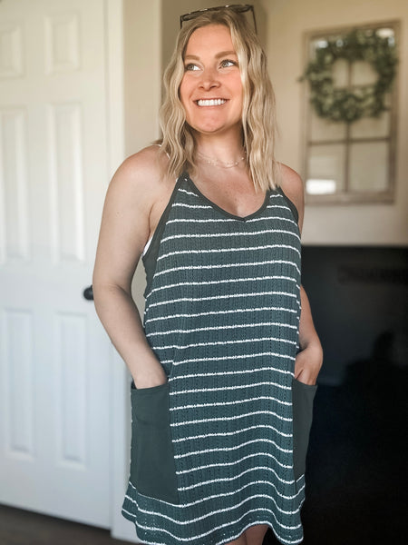Kylan Crochet Dress - Green - SIZE SMALL