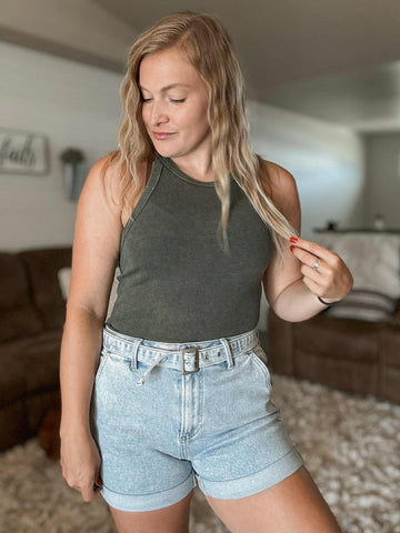 Paxton Belted High Rise Shorts