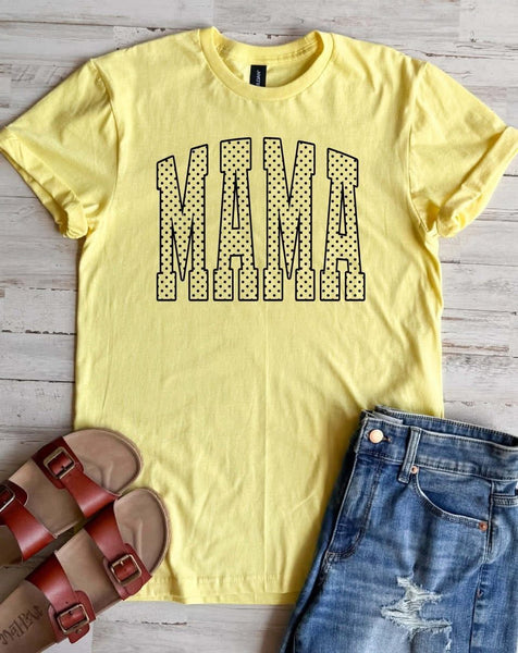 Polka Dot Mama Graphic Tee - SIZE MEDIUM