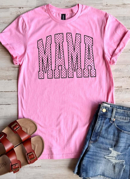 Polka Dot Mama Graphic Tee - SIZE MEDIUM