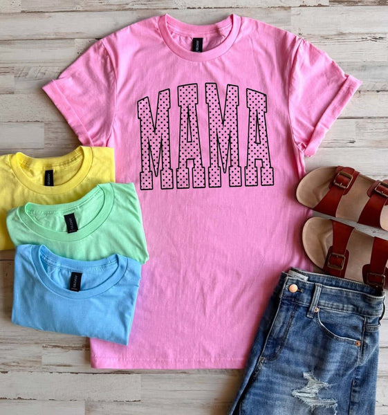 Polka Dot Mama Graphic Tee - SIZE MEDIUM