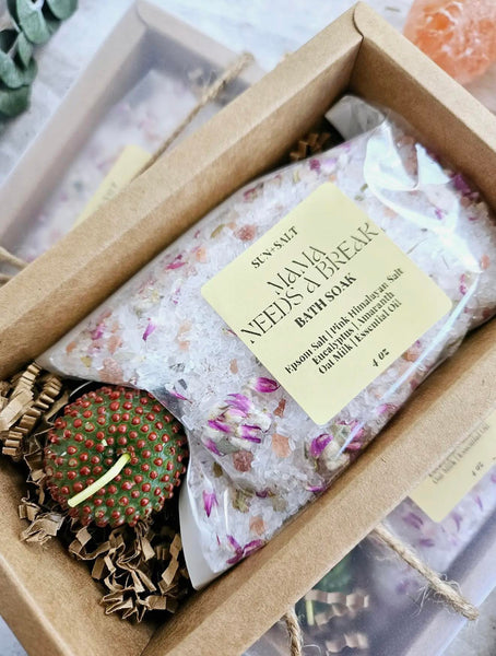 Bath Salt & Succulent Gift Set
