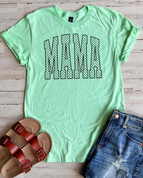 Polka Dot Mama Graphic Tee - SIZE MEDIUM