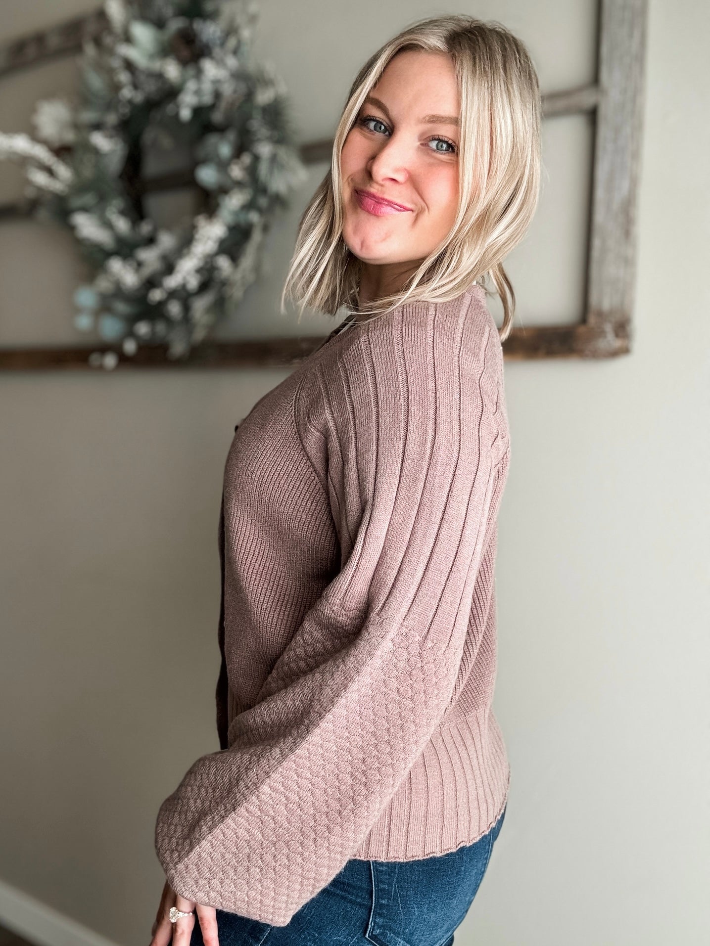 Briley Textured Cardigan - SIZE MEDIUM