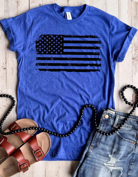 Distressed Flag Graphic Tee