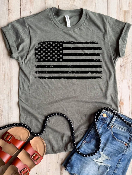 Distressed Flag Graphic Tee