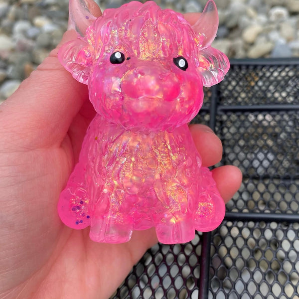Highland Cow Squishy - Pink