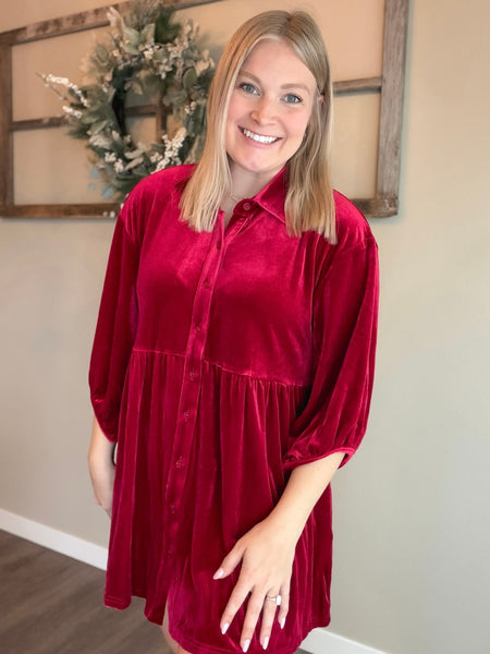 PREORDER Cressida Velvet Tunic Dress