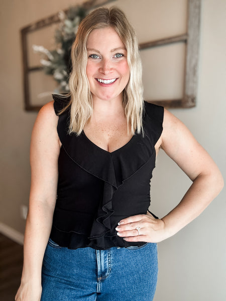 Livia Ruffle Peplum Tank
