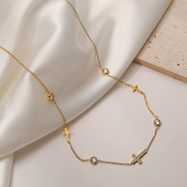 Eden Cross Necklace - Gold