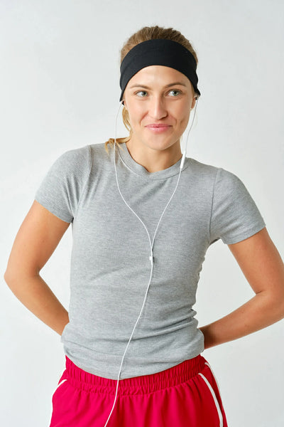 Zuri Micro-Ribbed Short Sleeve - Grey