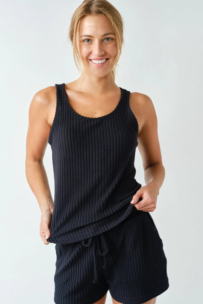 Berklie Ribbed Set - Black - SIZE LARGE