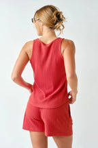 Berklie Ribbed Set - Brick