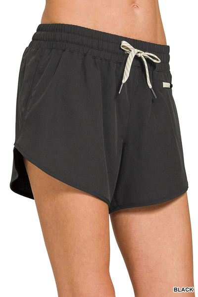 Saydee Lined Woven Shorts - Black