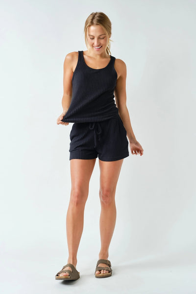 Berklie Ribbed Set - Black - SIZE LARGE