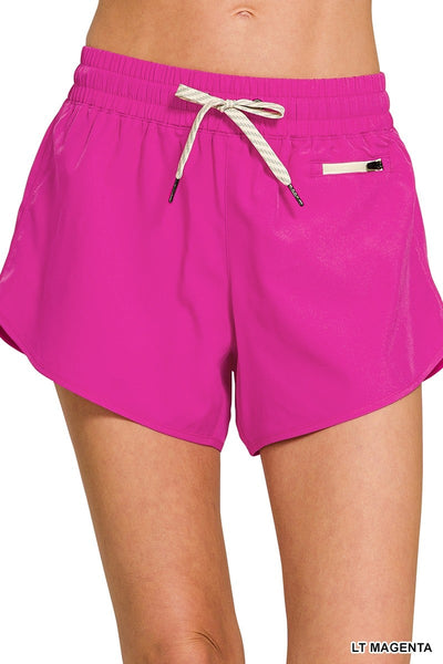 Saydee Lined Woven Shorts - Magenta