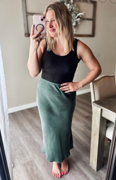 Ciela Suede Midi Skirt