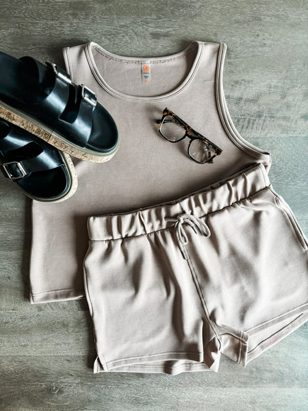 Jada Active Tank & Short Set - Taupe