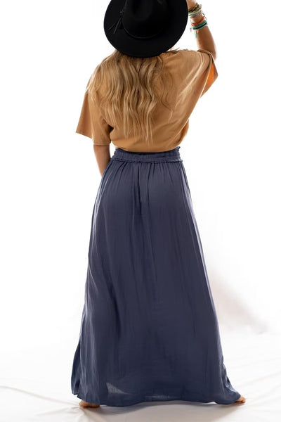 Erica Maxi Skirt - Dusty Blue