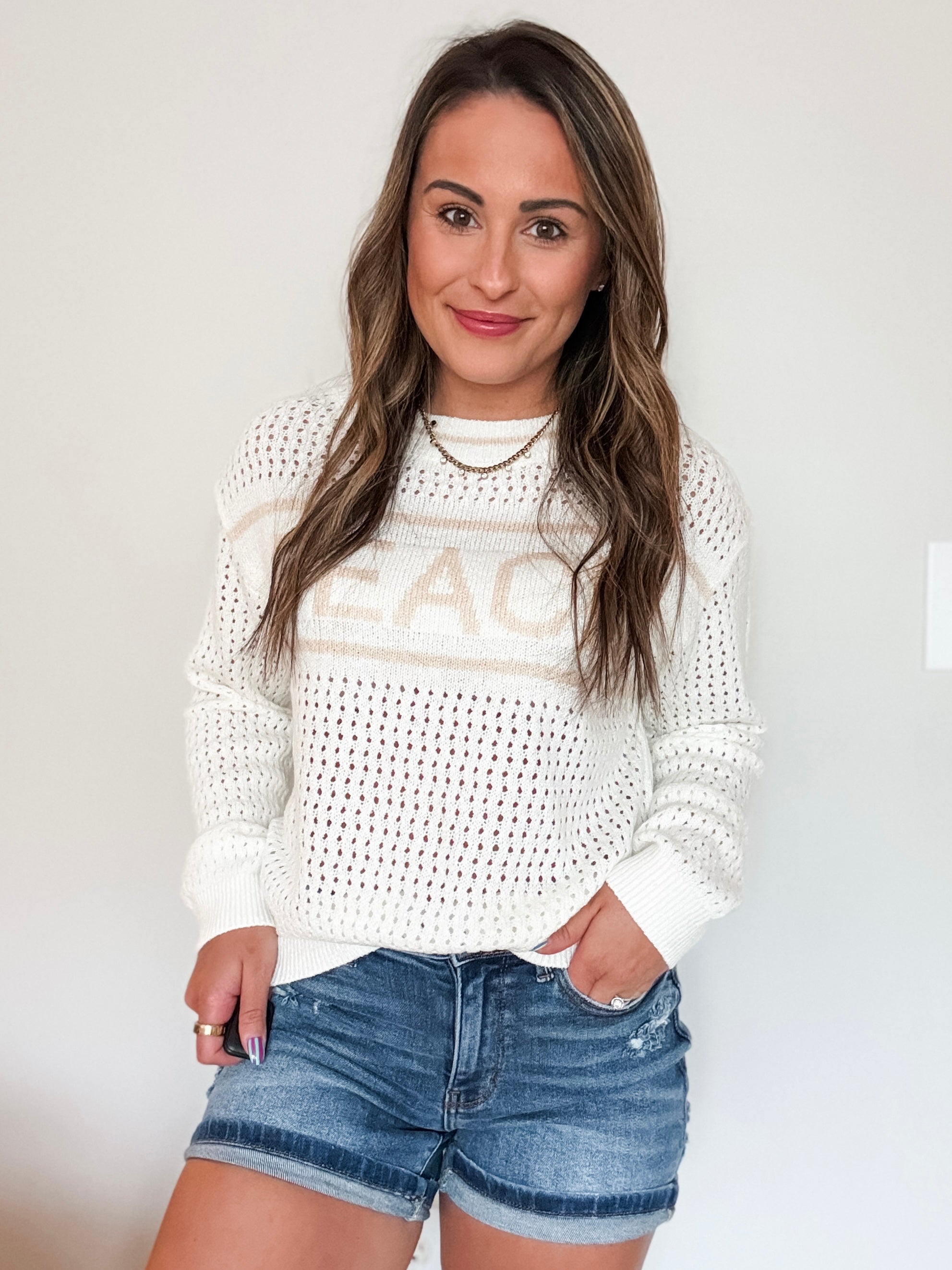 Barefoot Beach Dolman Sweater - SIZE SMALL