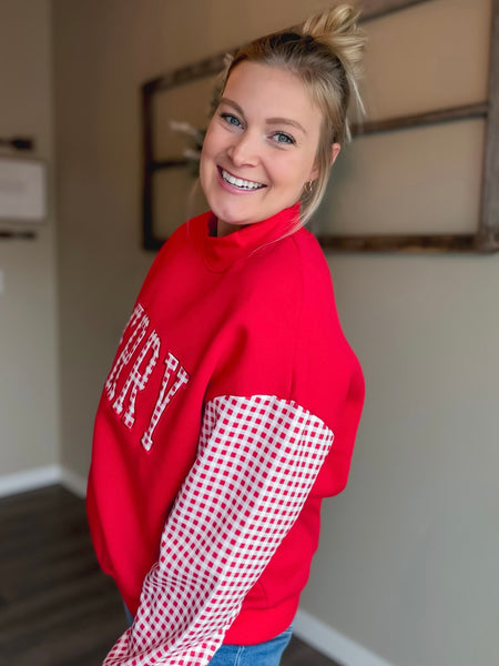 PREORDER Merry Mock Neck Pullover