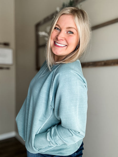 Shea Crewneck Sweatshirt - Ash Blue