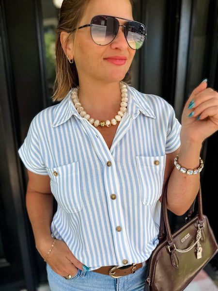 Mabli Chunky Beaded Necklace - White