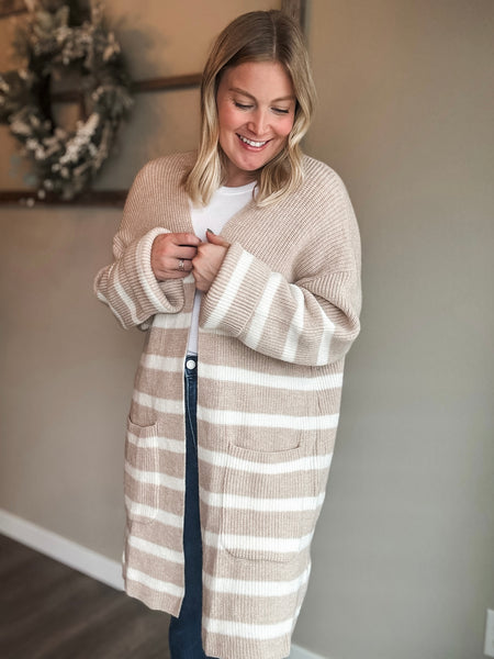 Marenna Stripe Maxi Cardigan