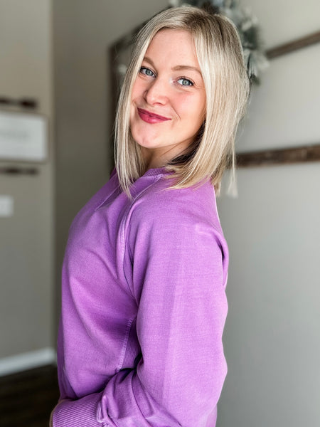 Shea Crewneck Sweatshirt - Lt Plum