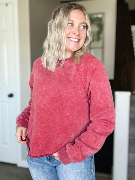 Heartland Mineral Wash Crop Pullover