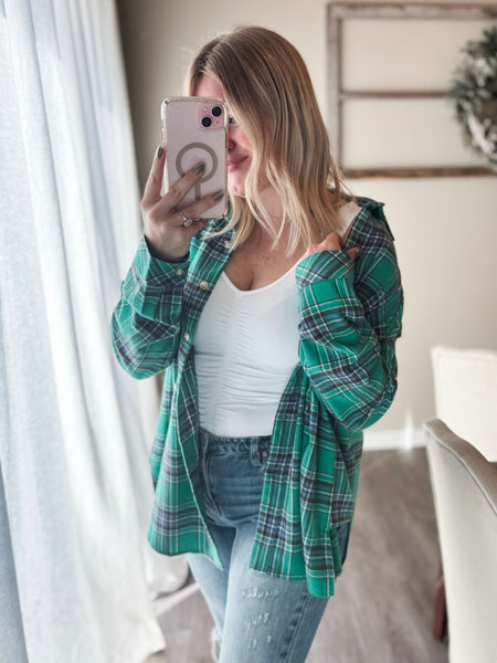 Wellesley Plaid Button Down Top