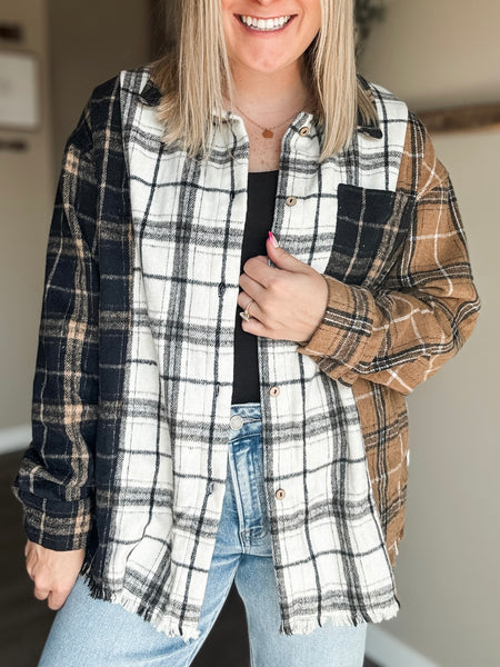PREORDER Phoebe Mixed Plaid Shacket