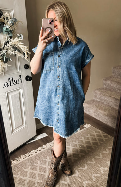 Jolene Denim Shirt Dress